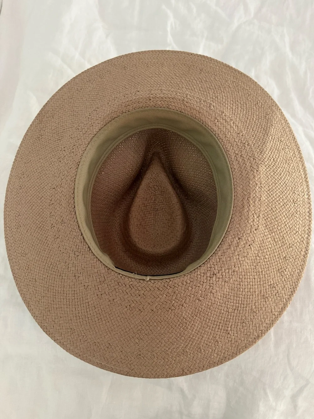 Janessa Leone Wide Brim 100% Straw Hat, sz Medium